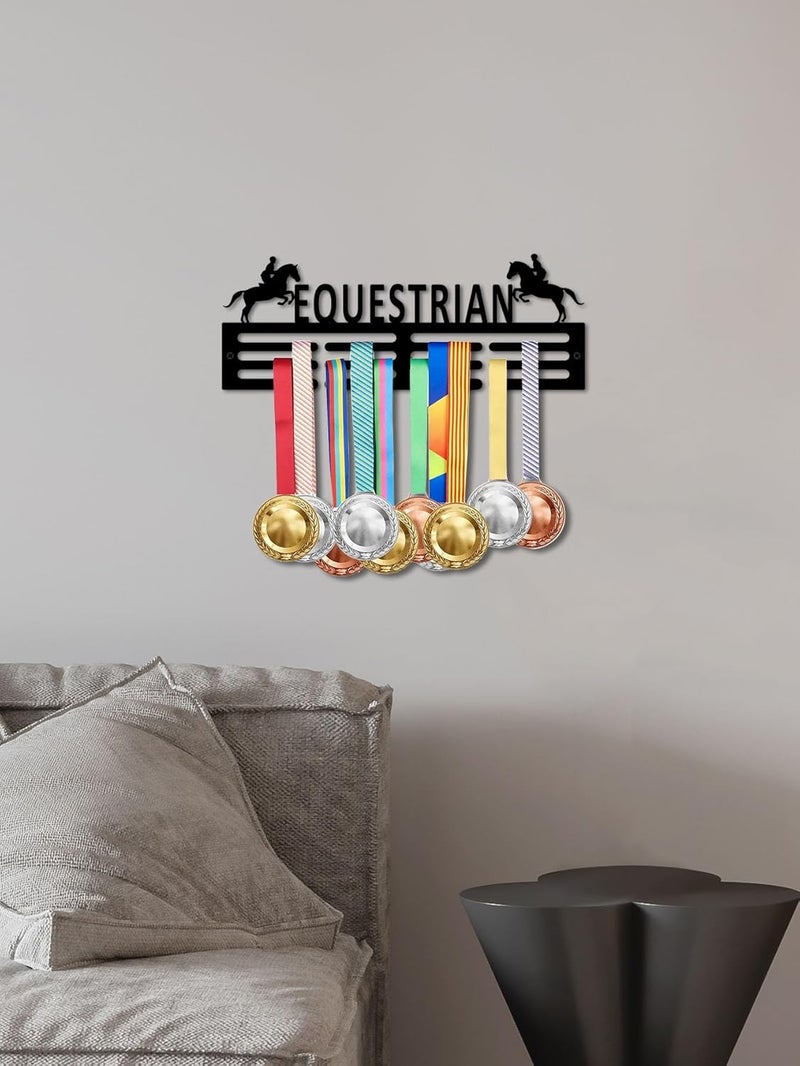 Resama Medal Hanger Holder Display Wall Rack Frame Shelf-Medal Hanger Awards Ribbon Soccer,Gymnastics,Holder Display Rack for 60 Medals - Image 2